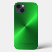 Titanium Helder groen Roestvrij Staal Print Case-Mate iPhone Case (Achterkant)