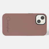 Titanium Lichtbruin Print iPhone Hoesje (Achterkant horizontaal)