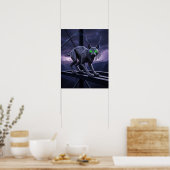 Titanium Lynx Hoge Spanning Ridge Kunst Poster (Keuken)