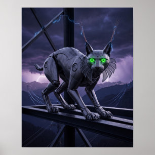 Titanium Lynx Hoge Spanning Ridge Kunst Poster