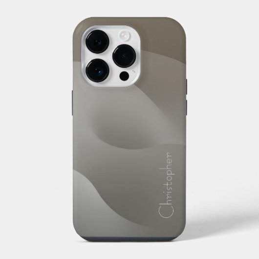 Titanium natuur kleur iPhone hoesje (Achterkant)