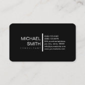 Titanium Professional Elegant Modern Black White Visitekaartje (Achterkant)