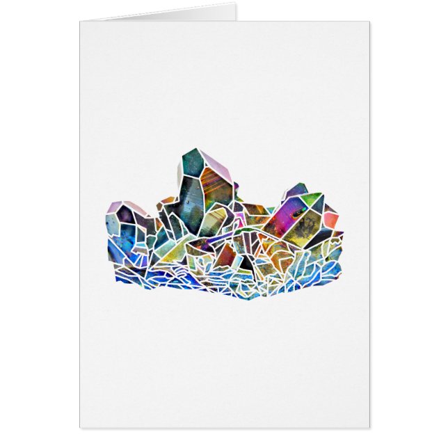 Titanium Quartz Healing Crystal Art Rainbow Aura (Voorkant)