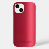 Titanium rood roestvrij staal Metallic Case-Mate iPhone Case (Achterkant)