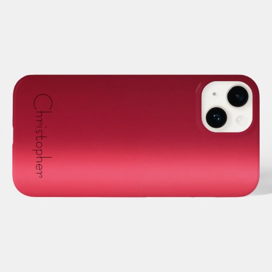 Titanium rood roestvrij staal Metallic Case-Mate iPhone Case (Achterkant (horizontaal))