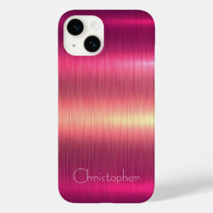 Titanium roze en zilver roestvrij staal Print 15 Case-Mate iPhone 14 Hoesje