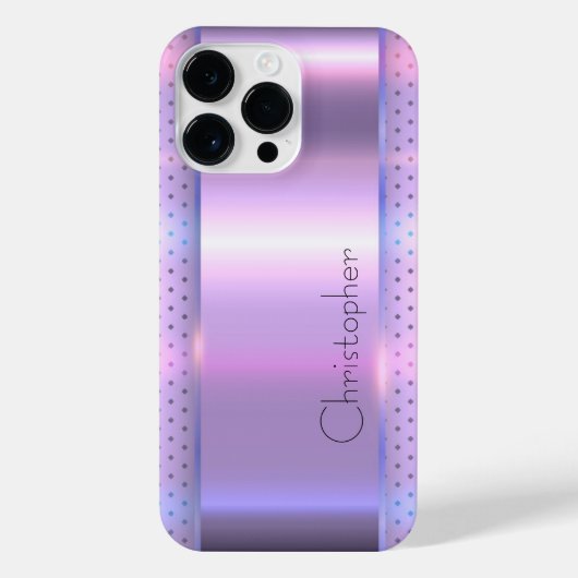 Titanium Roze Zilver Roestvrij Staal Print iPhone Hoesje (Achterkant)