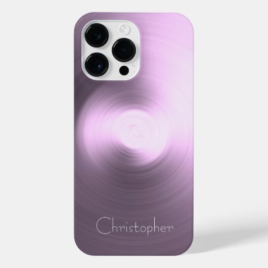 Titanium Roze Zilver Roestvrij Staal Print iPhone Hoesje (Achterkant)