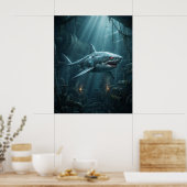 Titanium Shark Dive Poster (Keuken)