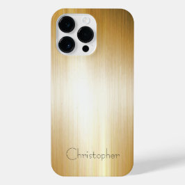 Titanium Sinaasappel Zilver Roestvrij Staal Print iPhone 14 Pro Max Hoesje