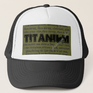 Titanium Song vrachtwagenhoed met olijfachtergrond Trucker Pet