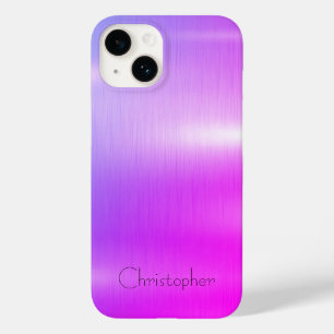 Titanium violet roestvrij staal Print iphone 15 Case-Mate iPhone 14 Hoesje