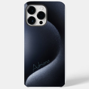 Titanium Zilver blauw RVS afdruk iPhone 14 Pro Max Hoesje