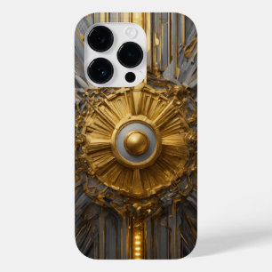 Titanium Zilver en Goud Roestvrij staal Print Case-Mate iPhone 14 Pro Hoesje