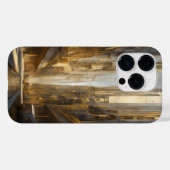 Titanium Zilver en Goud Roestvrij staal Print Case-Mate iPhone Case (Achterkant (horizontaal))