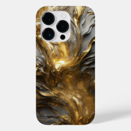 Titanium Zilver en Goud Roestvrij staal Print Case-Mate iPhone 14 Pro Hoesje