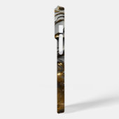 Titanium Zilver en Goud Roestvrij staal Print Case-Mate iPhone Case (Achterkant / Links)