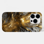 Titanium Zilver en Goud Roestvrij staal Print Case-Mate iPhone Case (Achterkant (horizontaal))