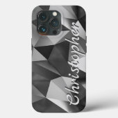 Titanium zilver glanzend roestvrij staal Metaal Case-Mate iPhone Case (Achterkant)