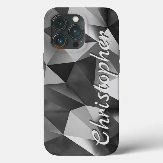 Titanium zilver glanzend roestvrij staal Metaal Case-Mate iPhone Case (Achterkant)