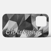 Titanium zilver glanzend roestvrij staal Metaal Case-Mate iPhone Case (Achterkant (horizontaal))