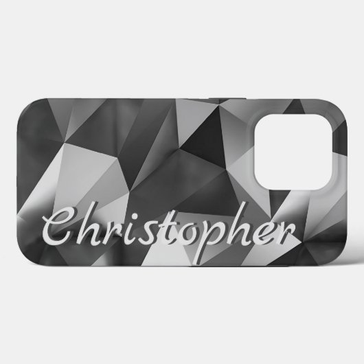 Titanium zilver glanzend roestvrij staal Metaal Case-Mate iPhone Case (Achterkant (horizontaal))