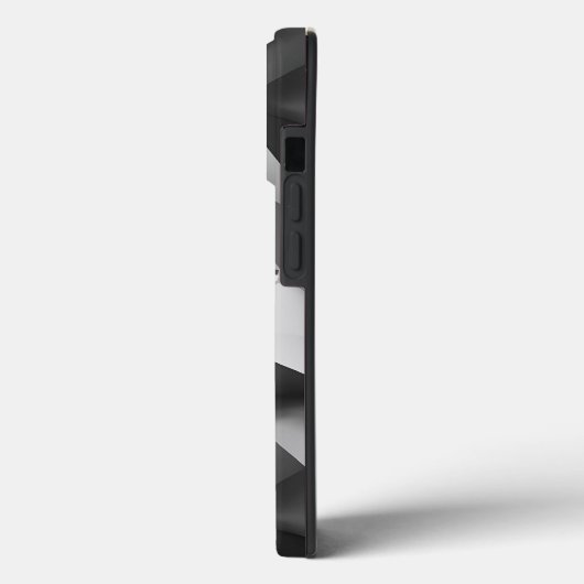 Titanium zilver glanzend roestvrij staal Metaal Case-Mate iPhone Case (Achterkant / Links)