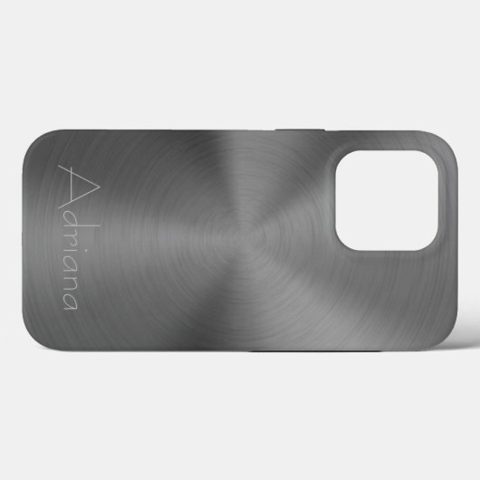 Titanium zilver grijs roestvrij staal Print Case-Mate iPhone Case (Achterkant (horizontaal))