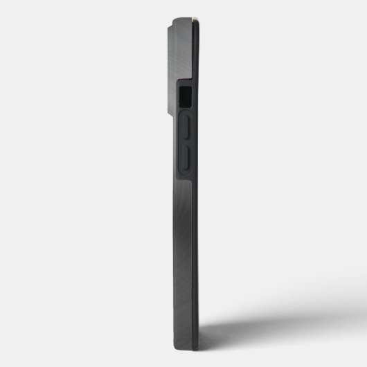 Titanium zilver grijs roestvrij staal Print Case-Mate iPhone Case (Achterkant / Links)