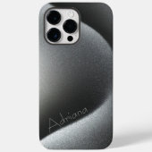 Titanium Zilver Grijs Roestvrij Staal Print Case-Mate iPhone Case (Achterkant)