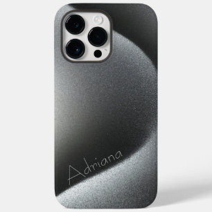 Titanium Zilver Grijs Roestvrij Staal Print Case-Mate iPhone 14 Pro Max Hoesje