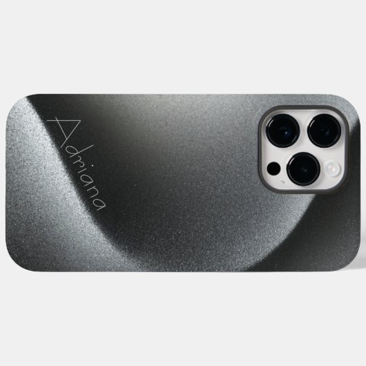 Titanium Zilver Grijs Roestvrij Staal Print Case-Mate iPhone Case (Achterkant (horizontaal))