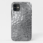 Titanium Zilver Roestvrij staal Metaal Case-Mate iPhone Case (Achterkant)
