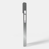 Titanium Zilver Roestvrij staal Metaal Case-Mate iPhone Case (Achterkant / Links)