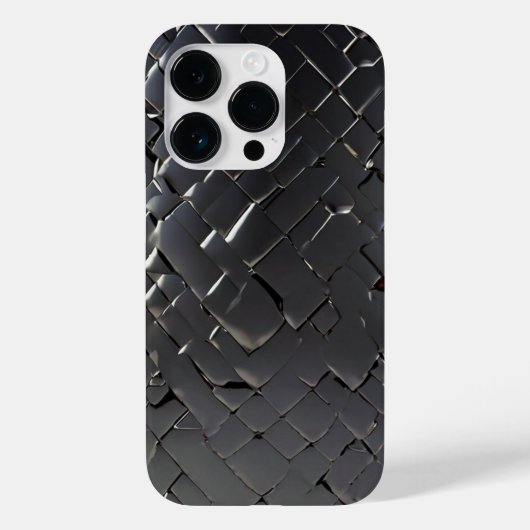 Titanium zilver roestvrij staal print Case-Mate iPhone case (Achterkant)