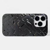 Titanium zilver roestvrij staal print Case-Mate iPhone case (Achterkant (horizontaal))