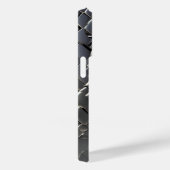 Titanium zilver roestvrij staal print Case-Mate iPhone case (Achterkant / Rechts)