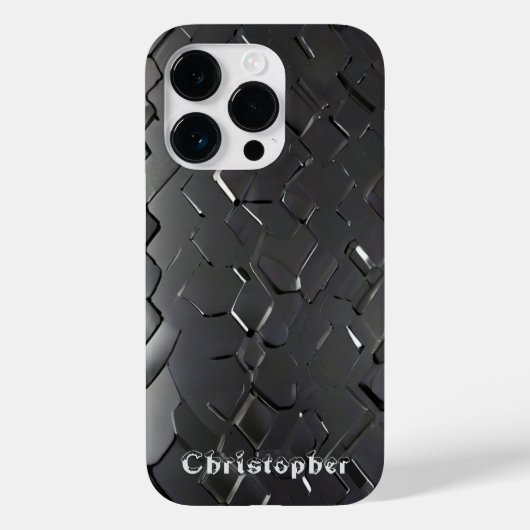 Titanium zilver roestvrij staal print Case-Mate iPhone case (Achterkant)