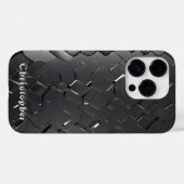 Titanium zilver roestvrij staal print Case-Mate iPhone case (Achterkant (horizontaal))