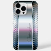 Titanium Zilver Roestvrij staal Print Case-Mate iPhone Case (Achterkant)