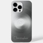 Titanium Zilver Roestvrij staal Print Case-Mate iPhone Case (Achterkant)