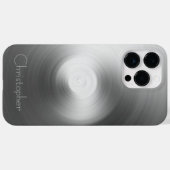 Titanium Zilver Roestvrij staal Print Case-Mate iPhone Case (Achterkant (horizontaal))