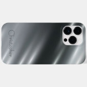 Titanium Zilver Roestvrij staal Print Case-Mate iPhone Case (Achterkant (horizontaal))