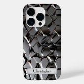 Titanium zilver roestvrij staal print Case-Mate iPhone case (Achterkant)