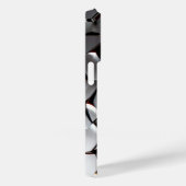 Titanium zilver roestvrij staal print Case-Mate iPhone case (Achterkant / Rechts)