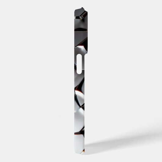 Titanium zilver roestvrij staal print Case-Mate iPhone case (Achterkant / Rechts)