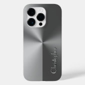 Titanium Zilver Roestvrij staal Print Case-Mate iPhone Case (Achterkant)