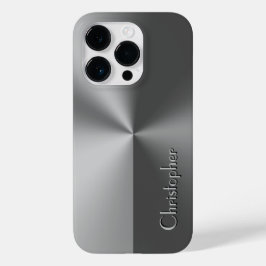 Titanium Zilver Roestvrij staal Print Case-Mate iPhone 14 Pro Hoesje
