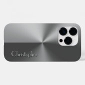 Titanium Zilver Roestvrij staal Print Case-Mate iPhone Case (Achterkant (horizontaal))