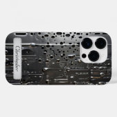 Titanium zilver roestvrij staal print Case-Mate iPhone case (Achterkant (horizontaal))